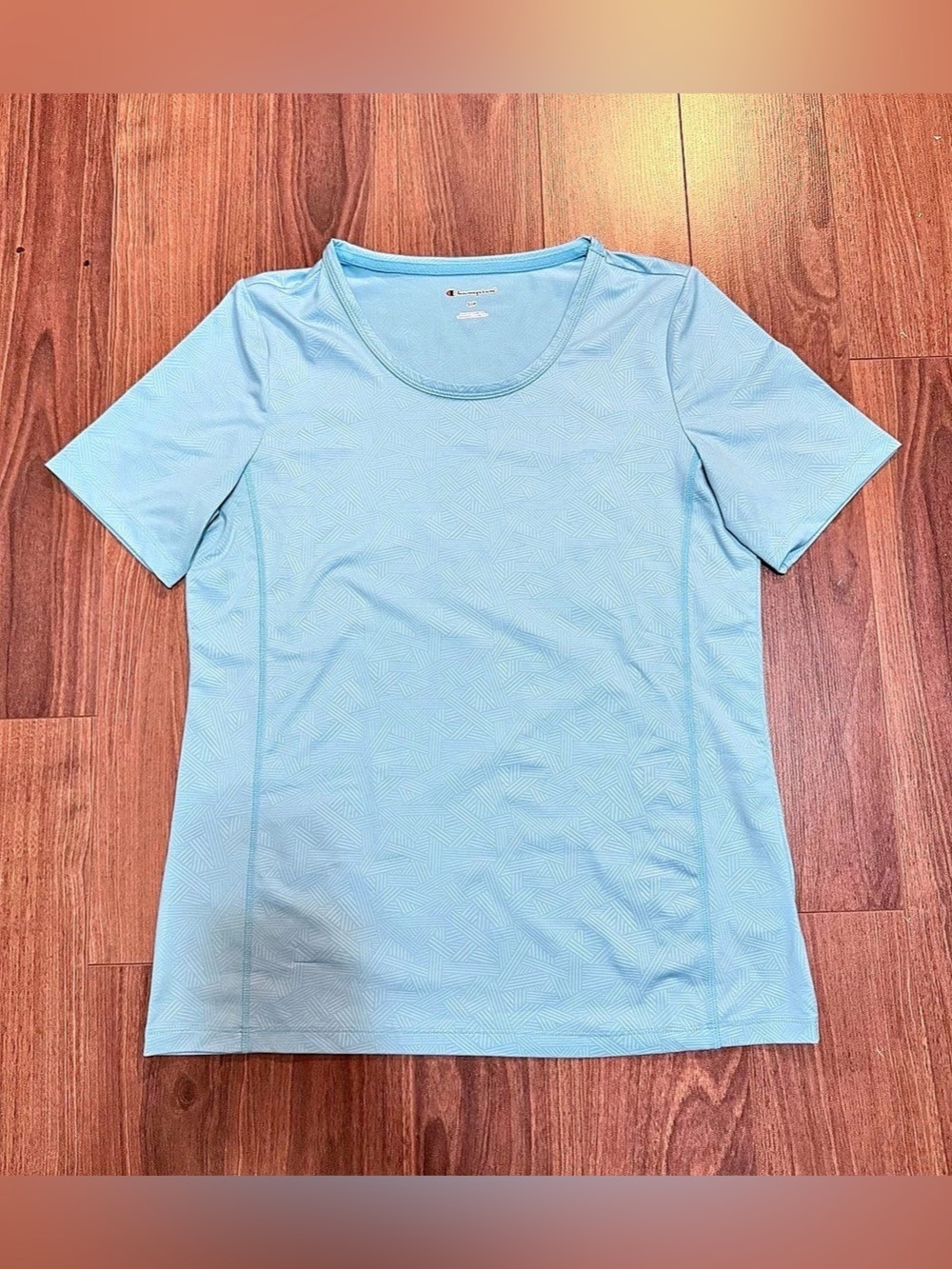 Champion Short Sleeve Athletic Tee in Blue Size Small